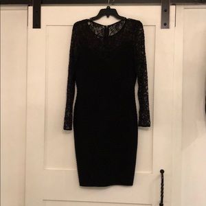 Black Lace Body Con Dress